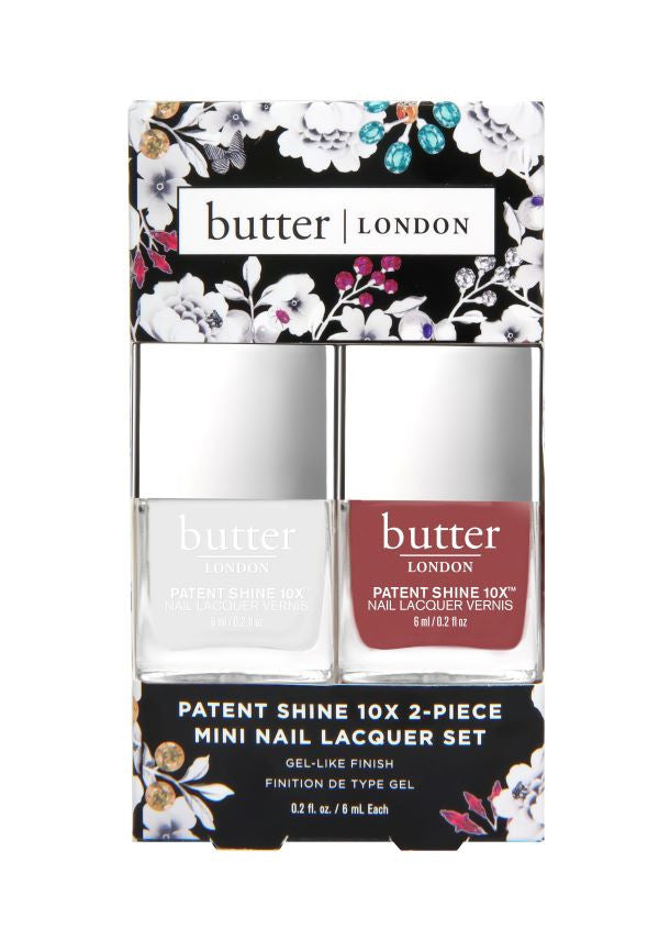 Cotton Buds + Toff Mini Patent Shine 10X Nail Lacquer Duo