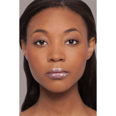 Fairy Dust Glazen™ Lip Glaze (pearly, iridescent) on african american model